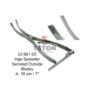 Inge Spreader Serrated Outside Blades A: 18 cm/7"