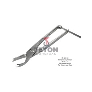 Compressing Forceps 28 cm/11" Adjustable Locking For Screws and Rods