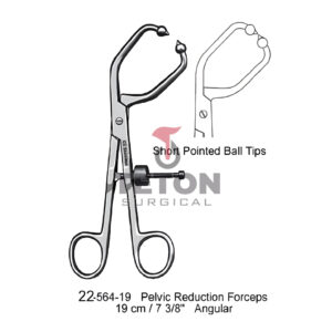 Pelvic Reduction Forceps 19 cm/7 3/8" Angular