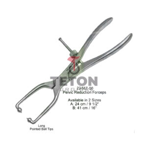 Pelvic Reduction Forceps Available in 2 Sizes A: 24 cm/9 1/2" B: 41 cm / 16"