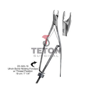 Ulrich Bone Holding Forceps w/ Thread Fixation 19 cm/7 1/4"