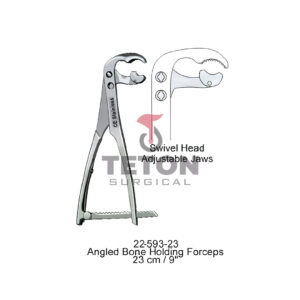 Angled Bone Holding Forceps 23 cm / 9