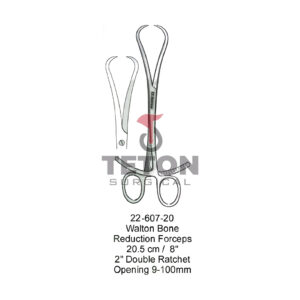 Walton Bone Reduction Forceps 20.5 cm/ 8" 2" Double Ratchet Opening 9-100mm