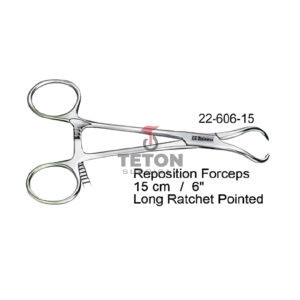 Reposition Forceps 15 cm / 6" Long Ratchet Pointed
