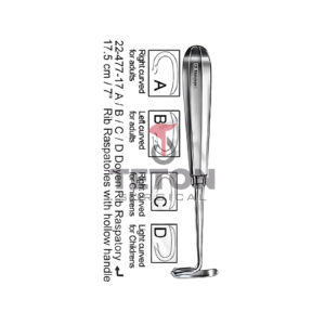 A/B/C/D Doyen Rib Raspatory 17.5 cm / 7" with Hollow Handle