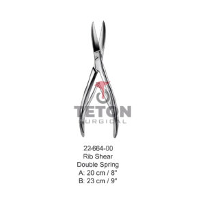 Rib Shear Double Spring A: 20 cm/8" B: 23 cm/9"